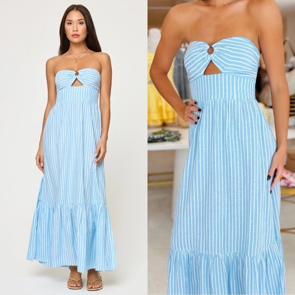 LSPACE Melody Blue Dress M - Picture 1 of 10